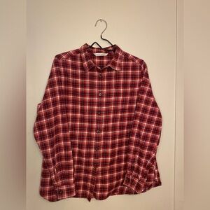 Woolrich Red and White Plaid Women's Shirt 100% Cotton